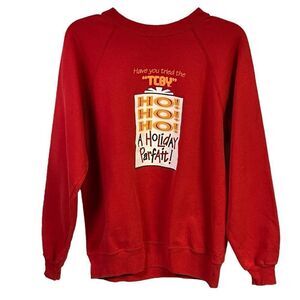 Hanes Activewear Mens Red Pullover Crewneck Long-Sleeve Sweatershirt Extra Large